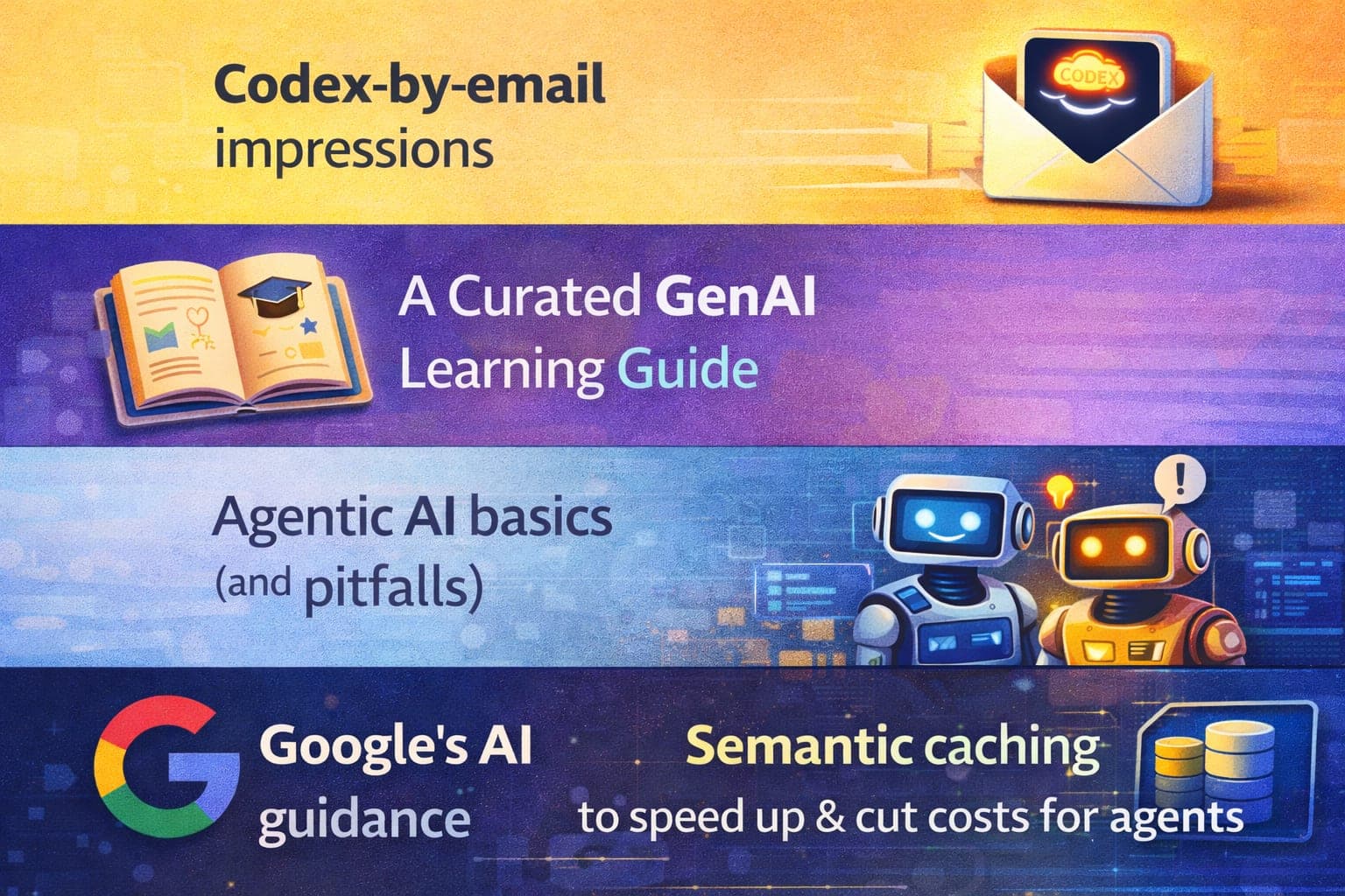 Thumbnail for Agentic AI Crash Course, Semantic Caching & “Awesome Generative AI Guide” | Weekly AI News